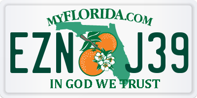 FL license plate EZNJ39