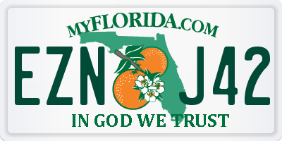 FL license plate EZNJ42