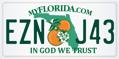 FL license plate EZNJ43