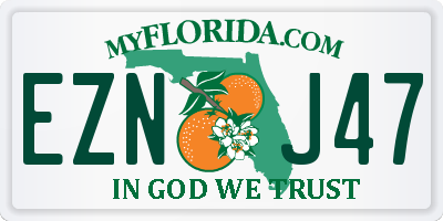 FL license plate EZNJ47