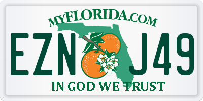 FL license plate EZNJ49