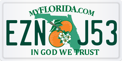 FL license plate EZNJ53