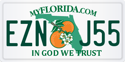 FL license plate EZNJ55