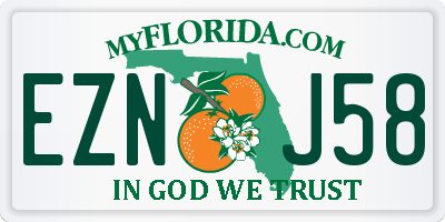 FL license plate EZNJ58