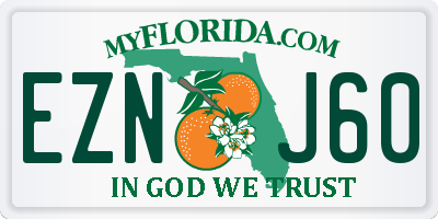 FL license plate EZNJ60