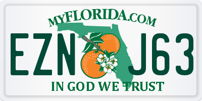 FL license plate EZNJ63