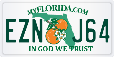 FL license plate EZNJ64