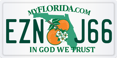 FL license plate EZNJ66