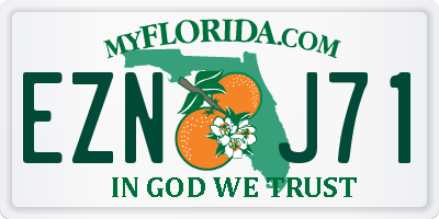 FL license plate EZNJ71