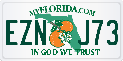 FL license plate EZNJ73