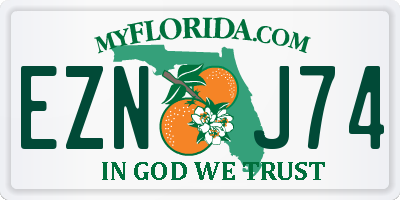 FL license plate EZNJ74