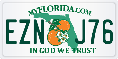 FL license plate EZNJ76