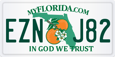 FL license plate EZNJ82