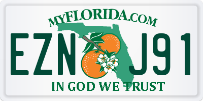 FL license plate EZNJ91