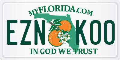 FL license plate EZNK00