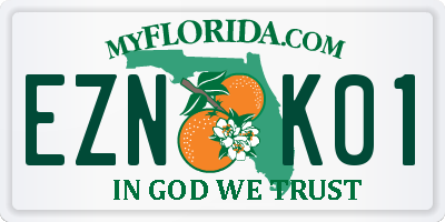 FL license plate EZNK01