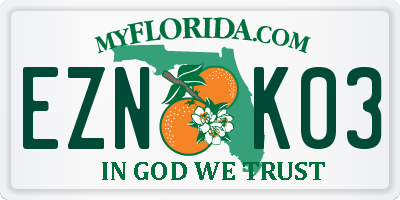 FL license plate EZNK03