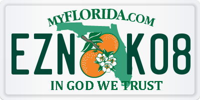 FL license plate EZNK08