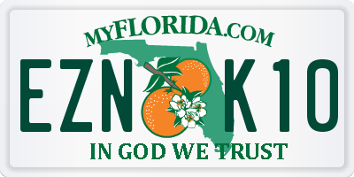 FL license plate EZNK10