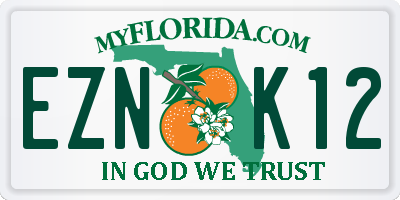 FL license plate EZNK12