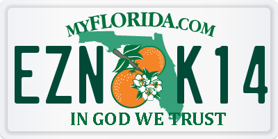 FL license plate EZNK14