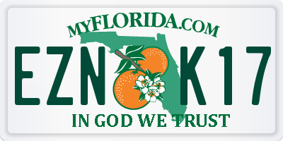 FL license plate EZNK17