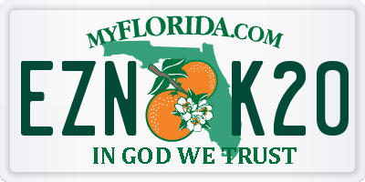 FL license plate EZNK20