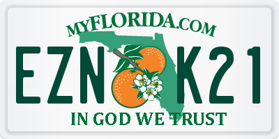 FL license plate EZNK21