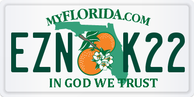 FL license plate EZNK22