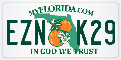 FL license plate EZNK29