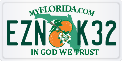 FL license plate EZNK32