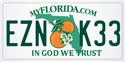 FL license plate EZNK33