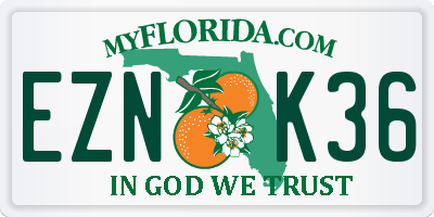 FL license plate EZNK36