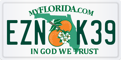 FL license plate EZNK39