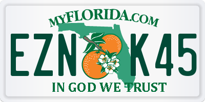 FL license plate EZNK45