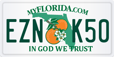 FL license plate EZNK50