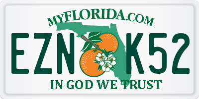 FL license plate EZNK52