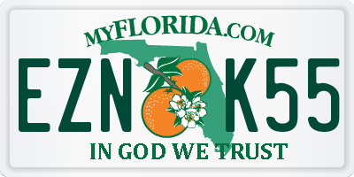 FL license plate EZNK55