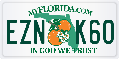 FL license plate EZNK60