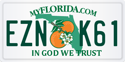 FL license plate EZNK61