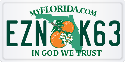 FL license plate EZNK63