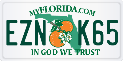 FL license plate EZNK65