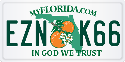 FL license plate EZNK66