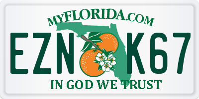 FL license plate EZNK67