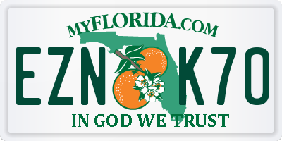 FL license plate EZNK70