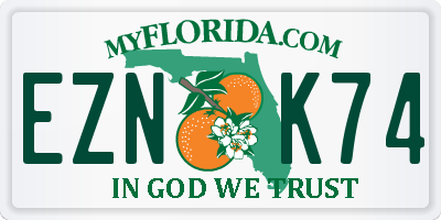 FL license plate EZNK74