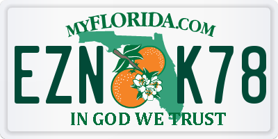 FL license plate EZNK78