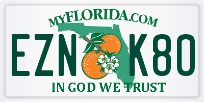 FL license plate EZNK80