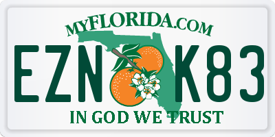 FL license plate EZNK83