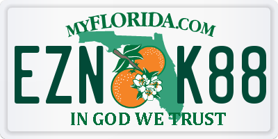 FL license plate EZNK88